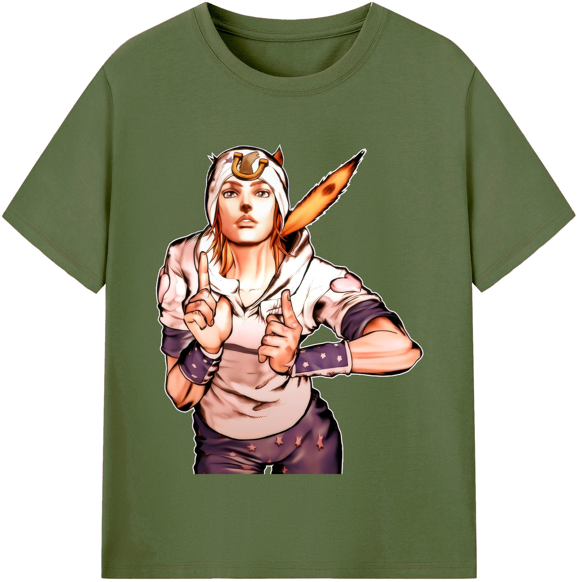 （画像用） ジョジョの奇妙な冒険 ジョナサン?ジョースター JoJo's Bizarre Adventure Jonathan Joestar 綿100％半袖Tシャツ（フロントプリント）
